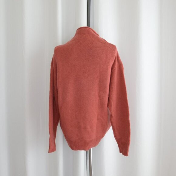 NWOT Aritzia Wilfred 100% Cashmere Montpellier Luxe Turtleneck Dusty Rose Sz M - Picture 3 of 7